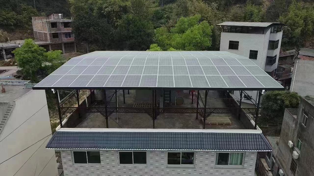 浮梁15kw+10kwh自建别墅家庭光伏储能系统